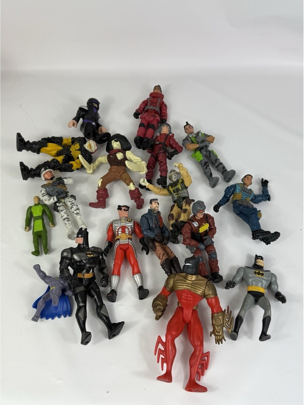 vintage batman and robin & The Corpse ETC . action figures Toy lot of 16